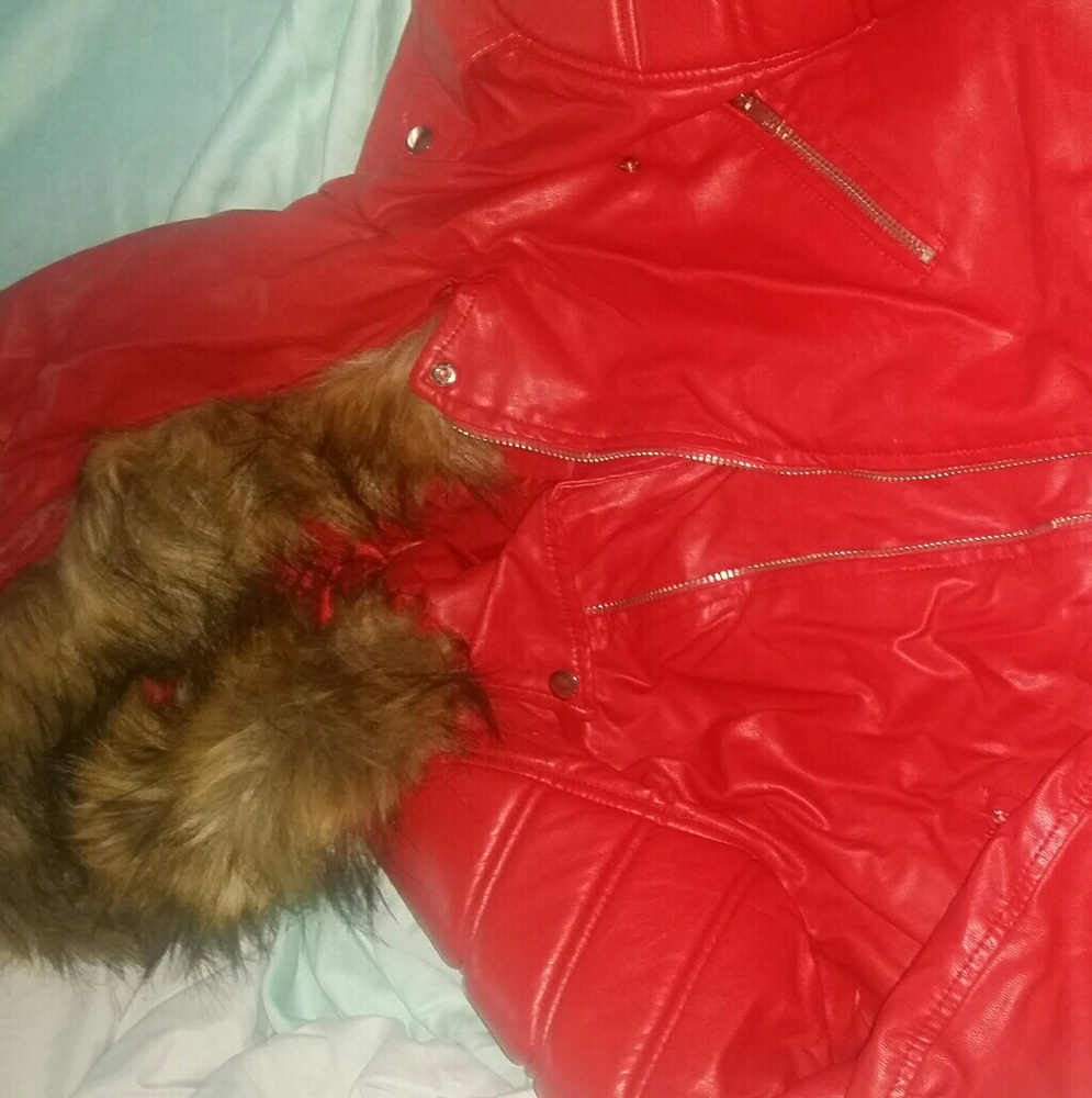Red leather Jacket